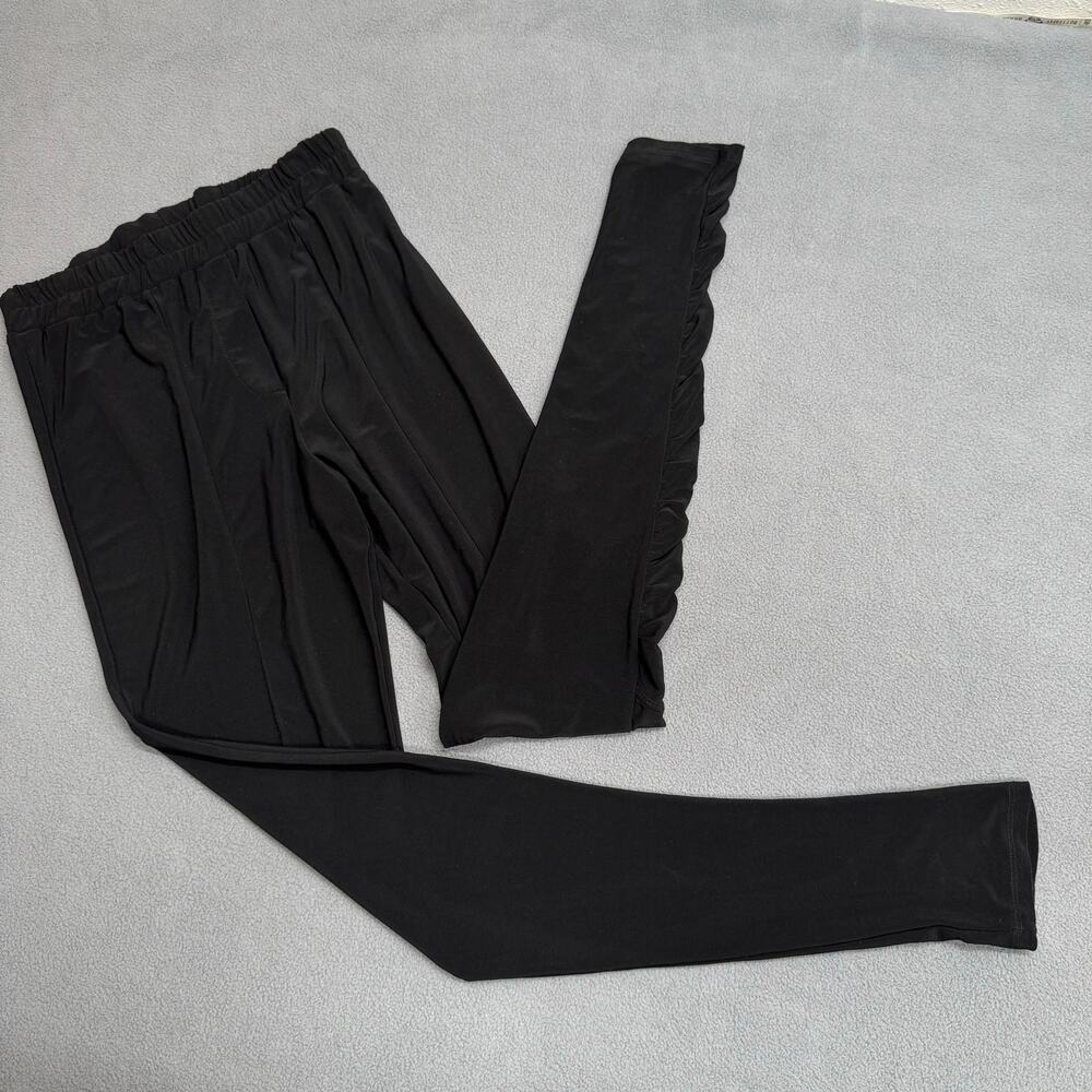 Gershon Bram Art To Wear Lagenlook Artsy Ruched Legging Women S Black Minimalist